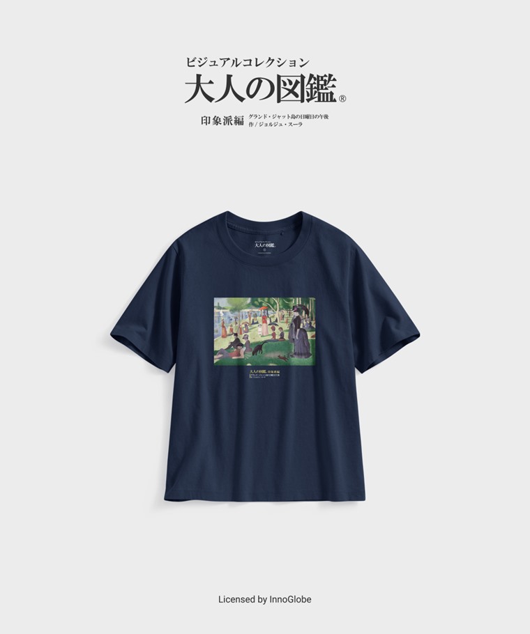 聯名系列T恤-WOMEN：女 · 大人的圖鑑寬版印花T恤-18