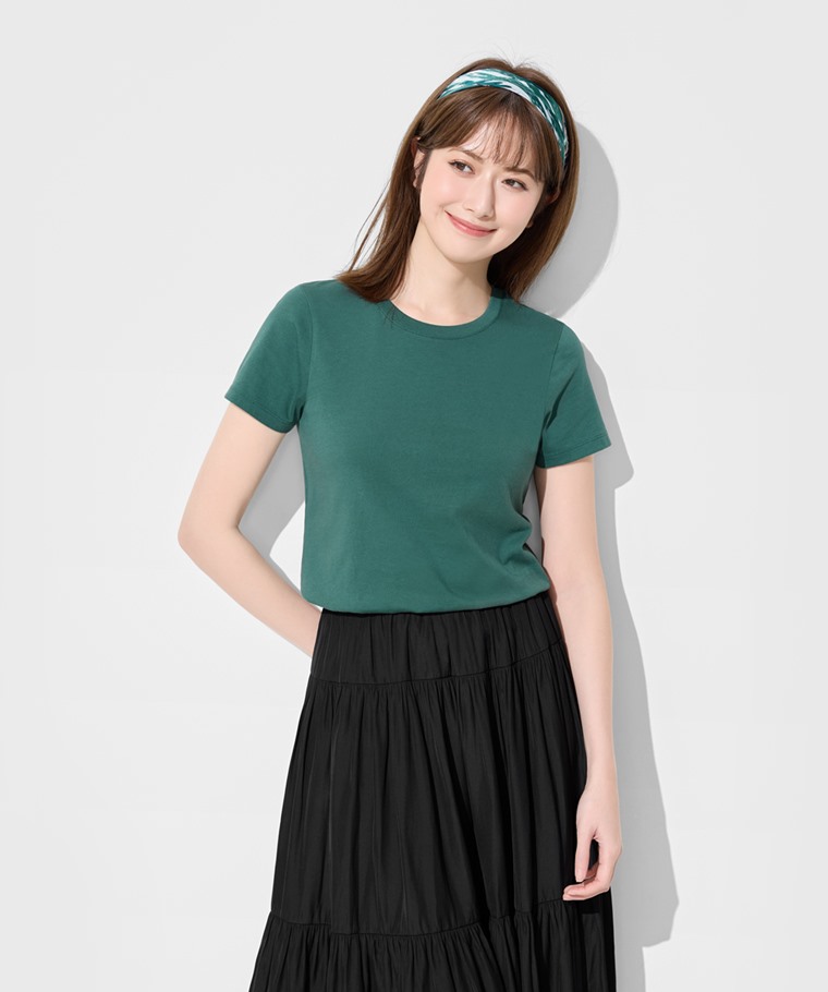 純棉圓領T恤-女