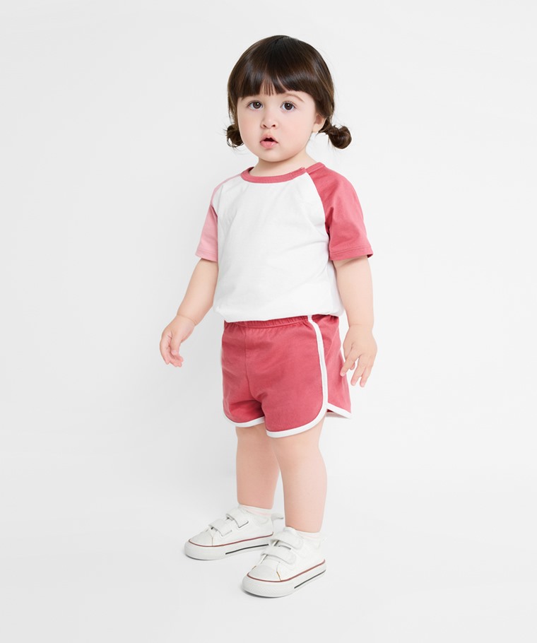 春夏嬰幼兒新品：Baby · 純棉拼色套裝,Baby · 多色踝襪(3入)