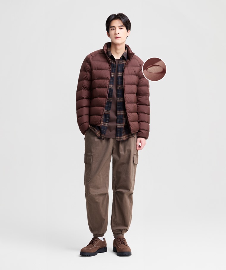 極輕羽絨立領外套-男