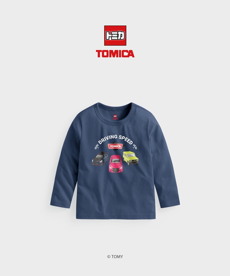 聯名系列T恤-KIDS：童 · TOMICA長袖印花T恤-04