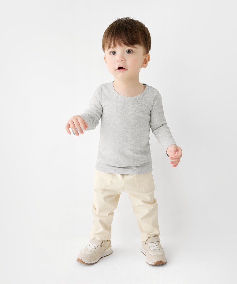 純棉羅紋長袖T恤(2入)-Baby