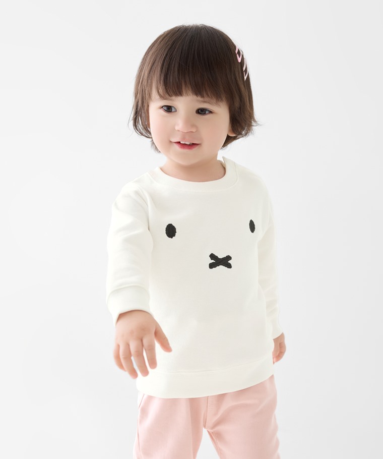 Miffy毛圈電繡圓領衫-01-Baby