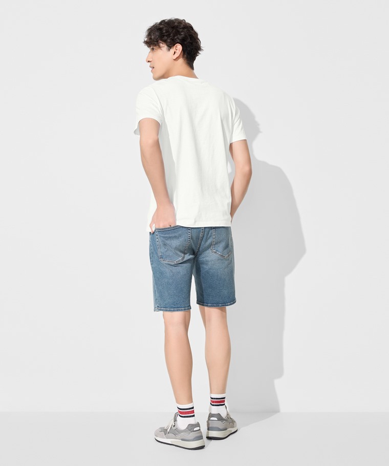 牛仔短褲-男