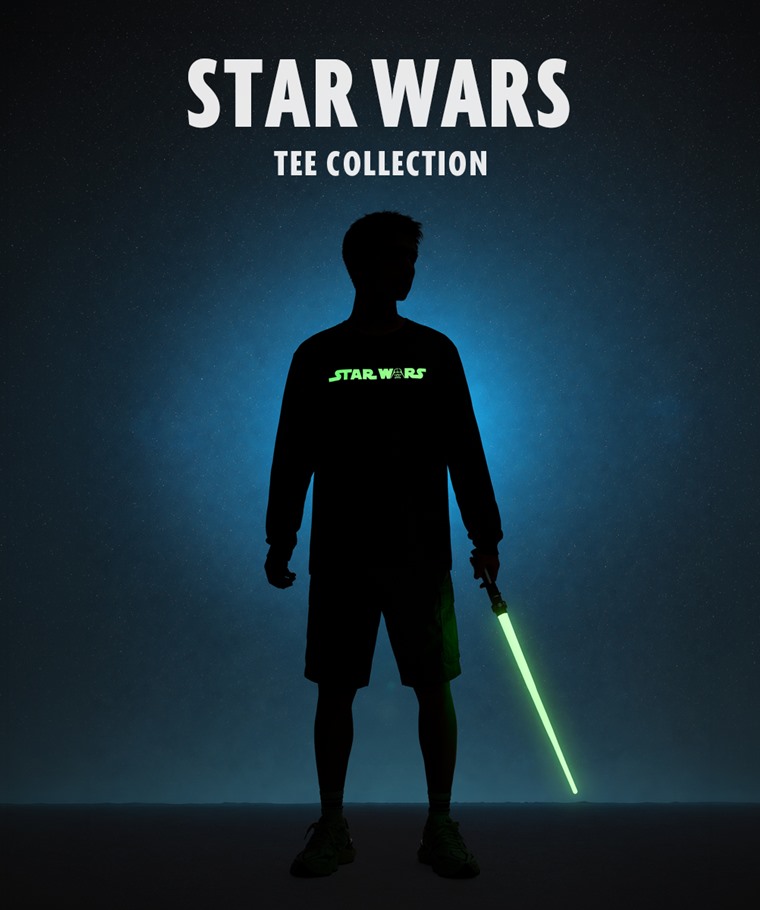 STAR WARS系列寬版長袖印花T恤-01-男