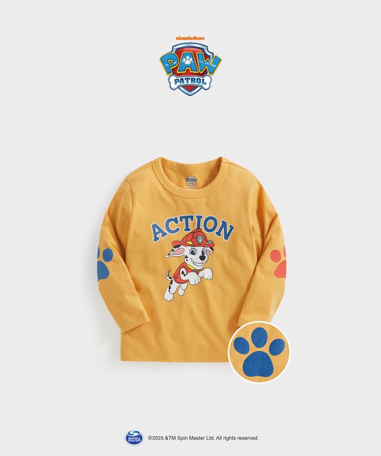 聯名系列T恤-KIDS：童 · 汪汪隊立大功長袖印花T恤-01