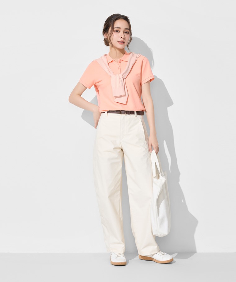 夏日精選女裝：女 · 棉質網眼彈性polo衫,女 · 棉質圓領針織外套,女 · 簡約皮帶
