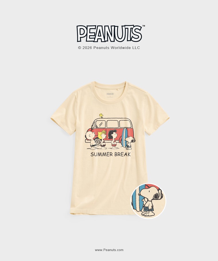 聯名系列T恤-WOMEN：女 · 史努比系列印花T恤-01