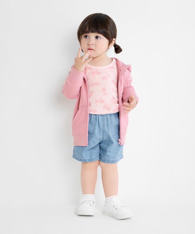 純棉網眼印花T恤(2入)-Baby
