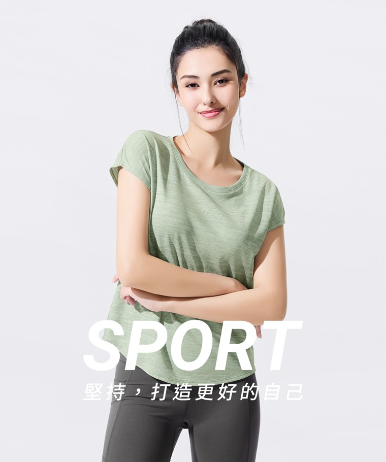 吸排連袖寬版上衣-女