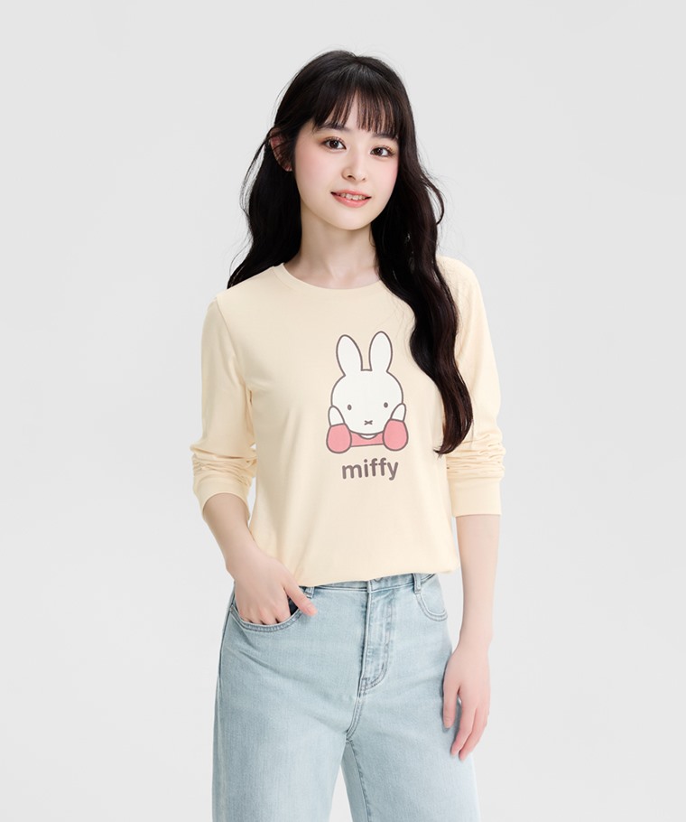 Miffy長袖印花T恤-03-女