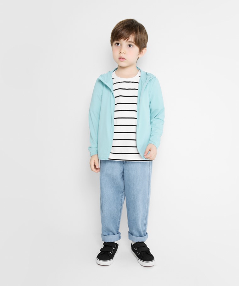 棉質寬鬆牛仔褲-童