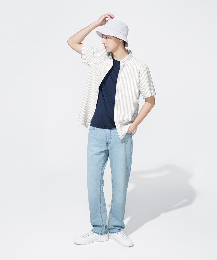 Regular Fit直筒牛仔褲-男