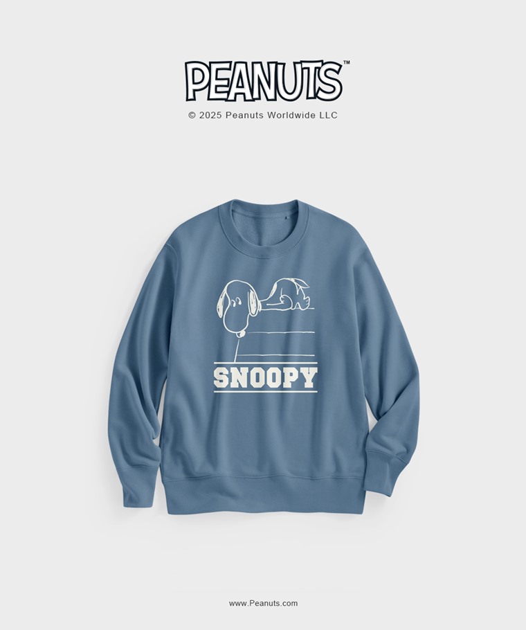 聯名系列T恤-MEN：男 · 史努比系列毛圈印花圓領衫-15