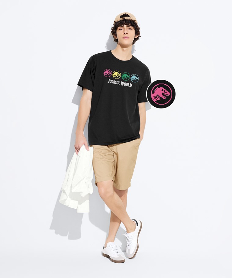 Jurassic World印花T恤-10-男