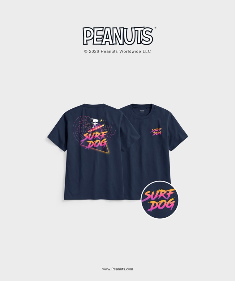 聯名系列T恤-MEN：男 · 史努比系列厚版印花T恤-14