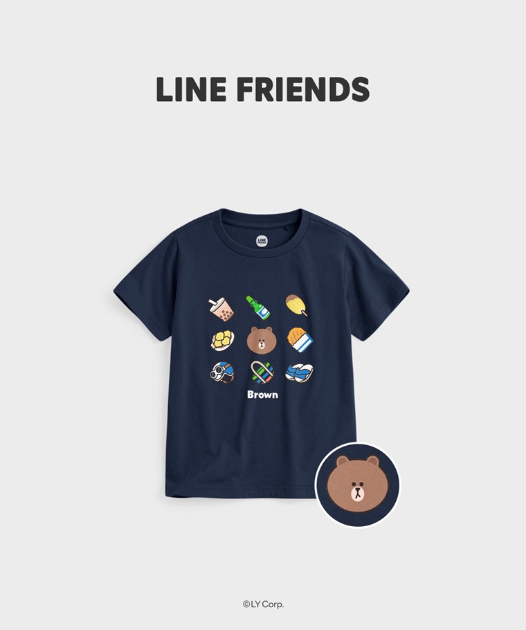 聯名系列T恤-KIDS：童 · LINE FRIENDS印花T恤-05