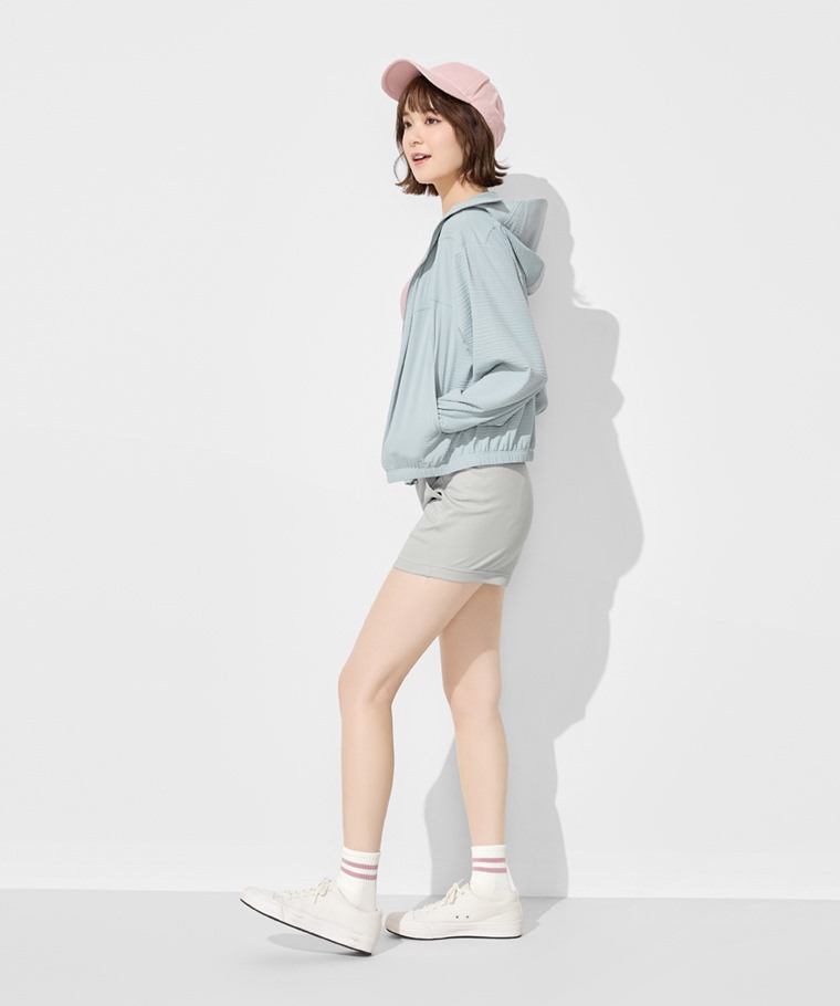 吸排運動鬆緊短褲-女