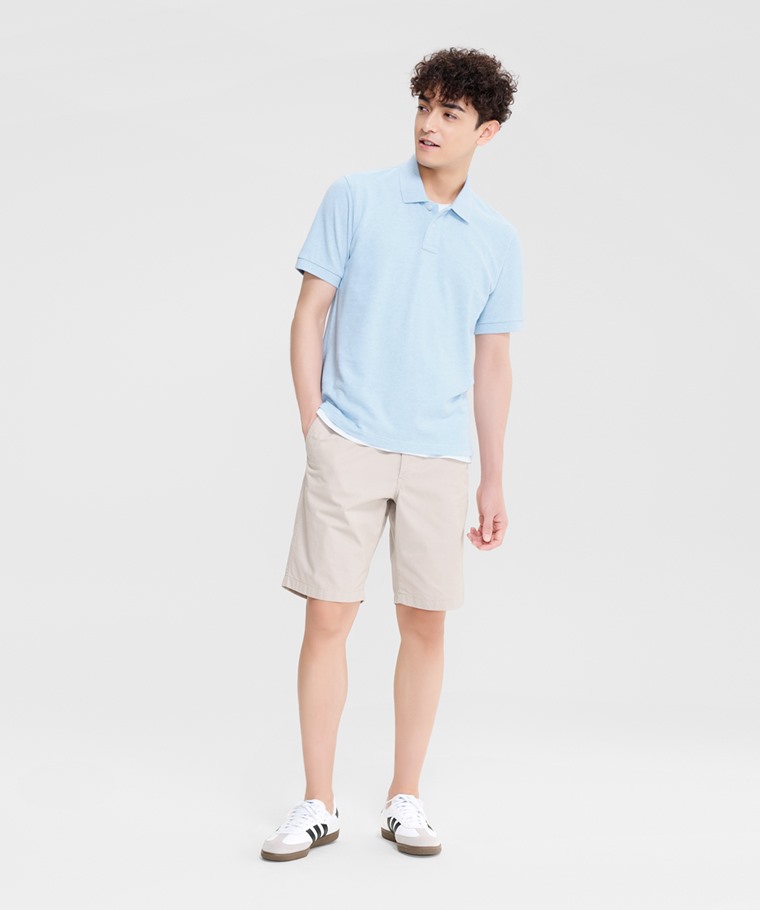 純棉網眼polo衫-男