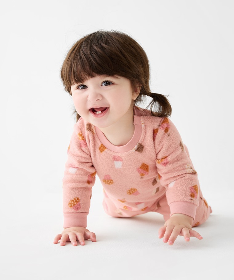 Fleece印花連身衣-Baby