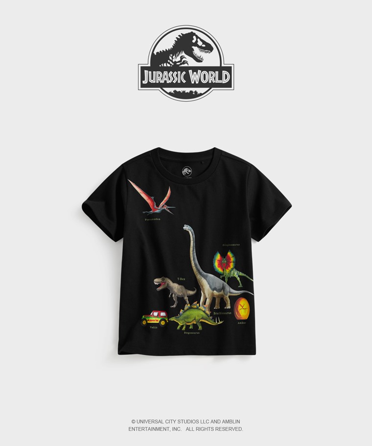 聯名系列T恤-KIDS：童 · Jurassic World印花T恤-03