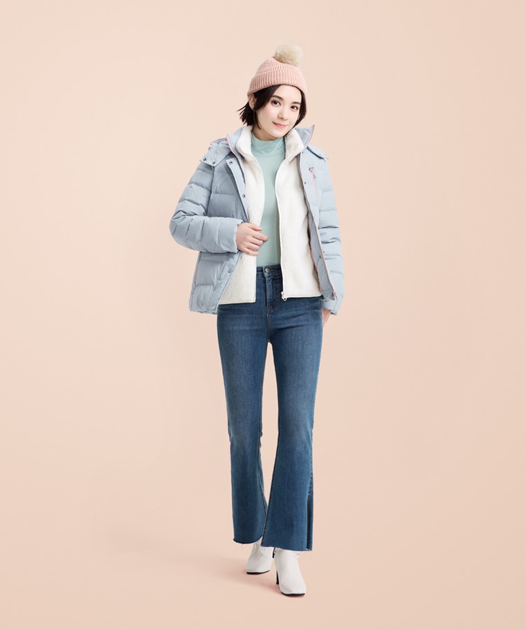 heatup立領長袖上衣-女