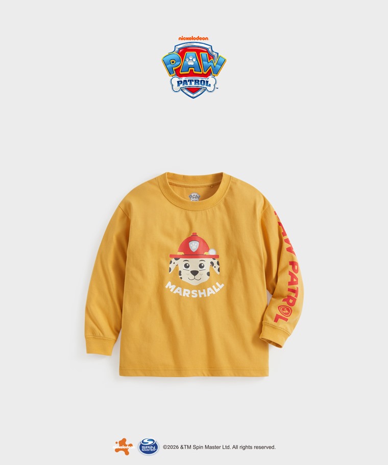 聯名系列T恤-KIDS：童 · 汪汪隊立大功寬版長袖印花T恤-02