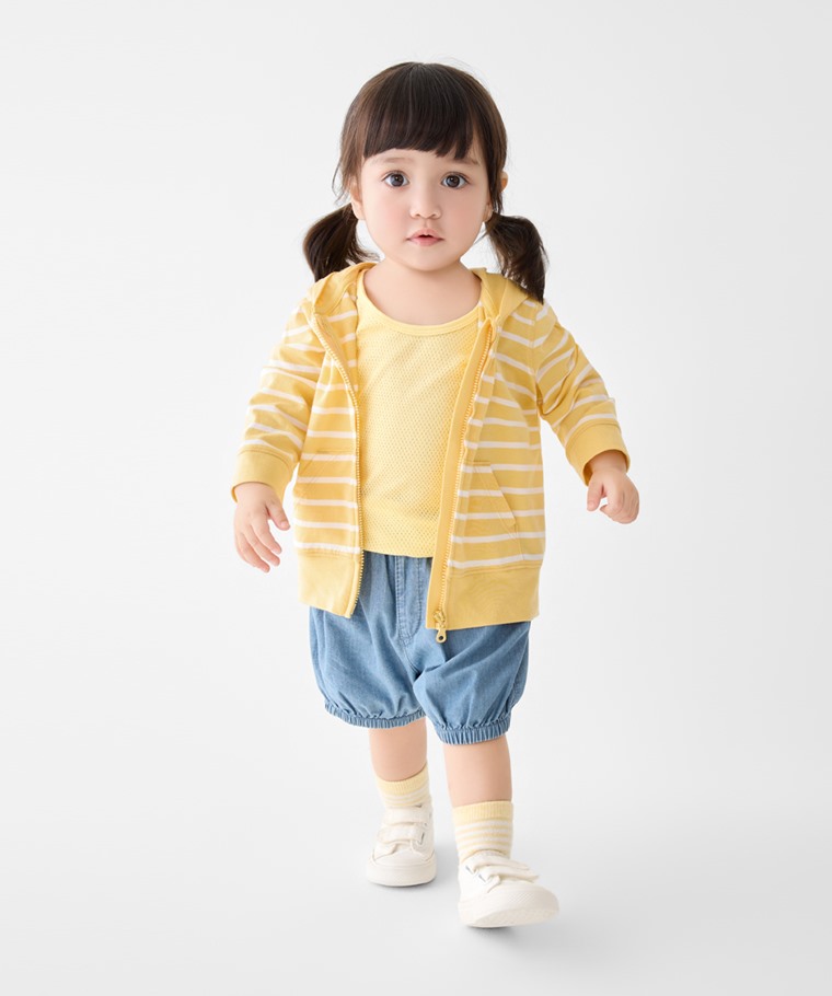 純棉網眼印花背心(2入)-Baby