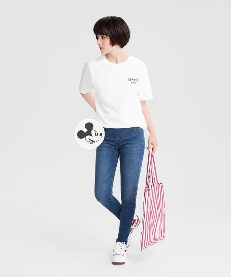 迪士尼系列寬長版印花T恤-17-女