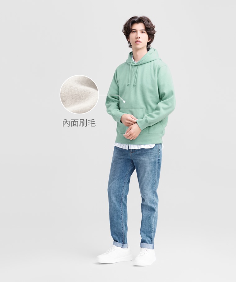刷毛連帽衫-男