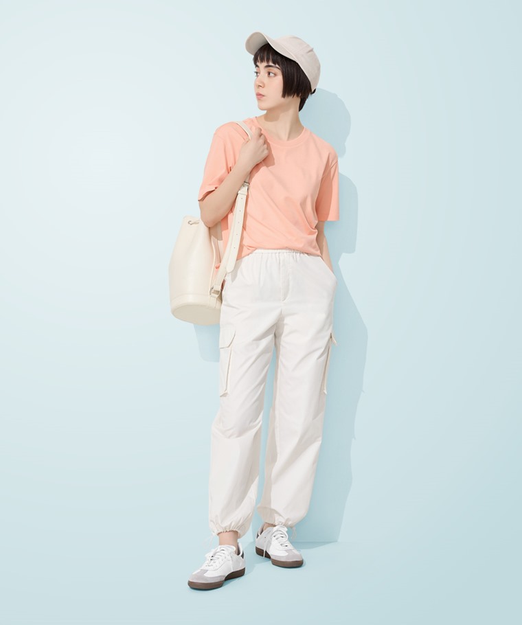 輕涼棉質薄款寬版T恤-女