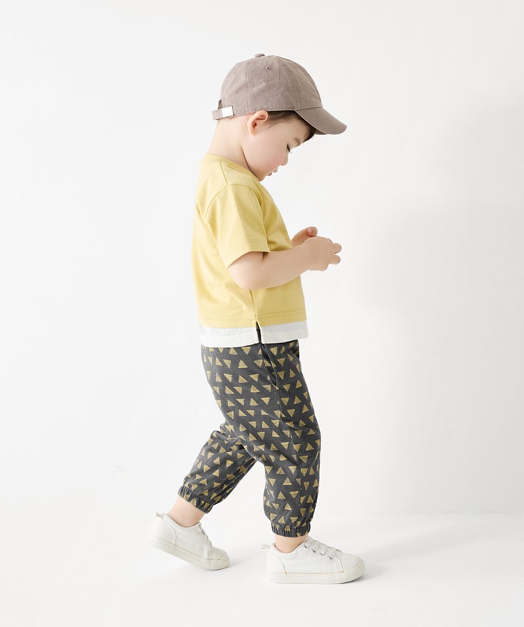 竹節棉印花束口褲-Baby