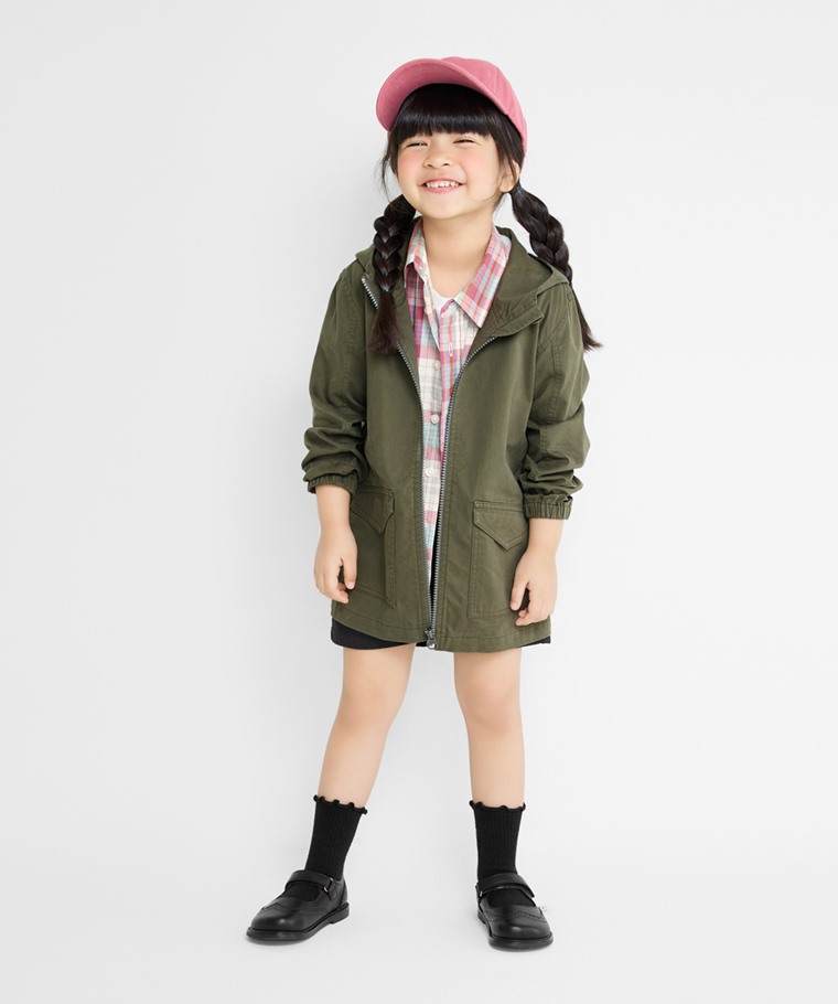 休閒連帽水洗外套-童