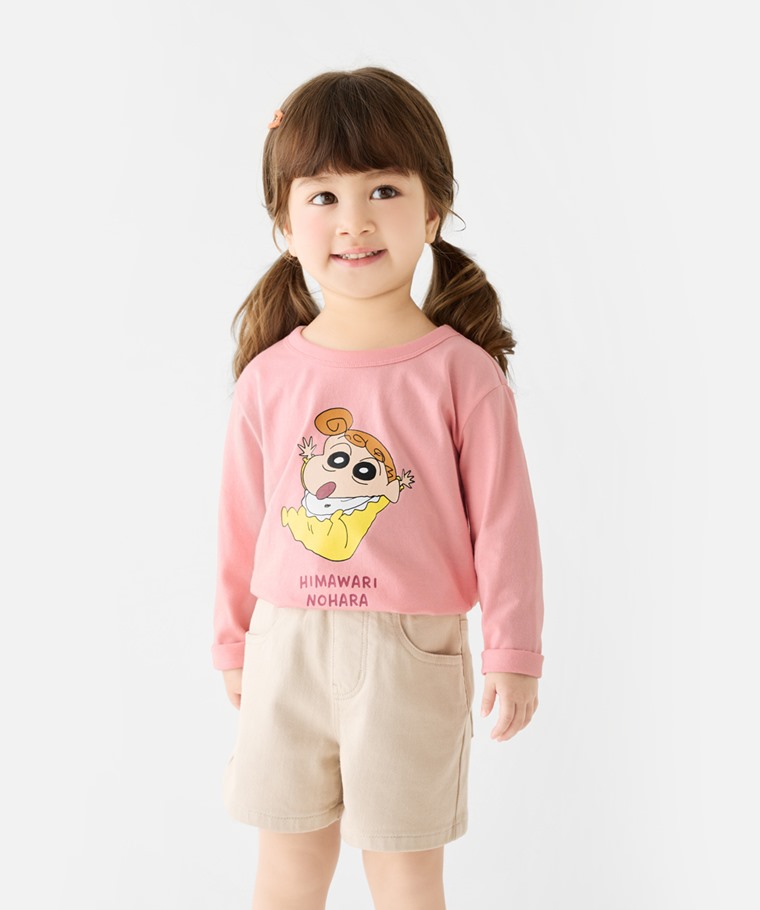 蠟筆小新長袖印花T恤-04-童