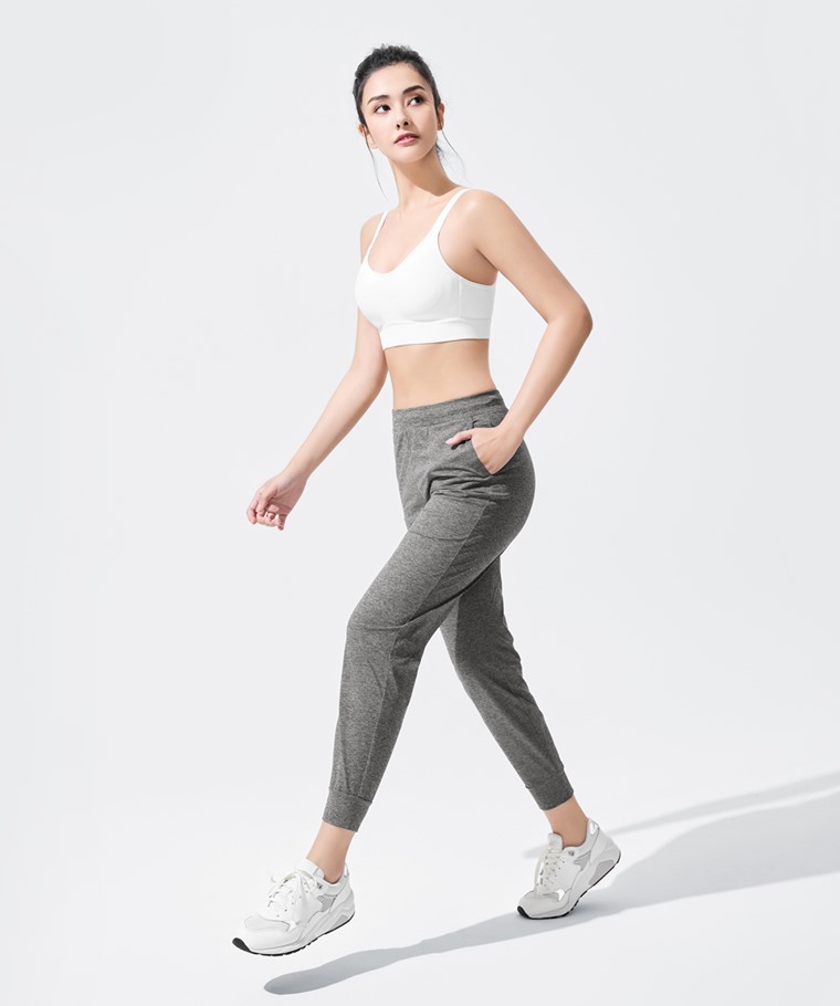 運動精選系列：女 · 彈性運動束口褲