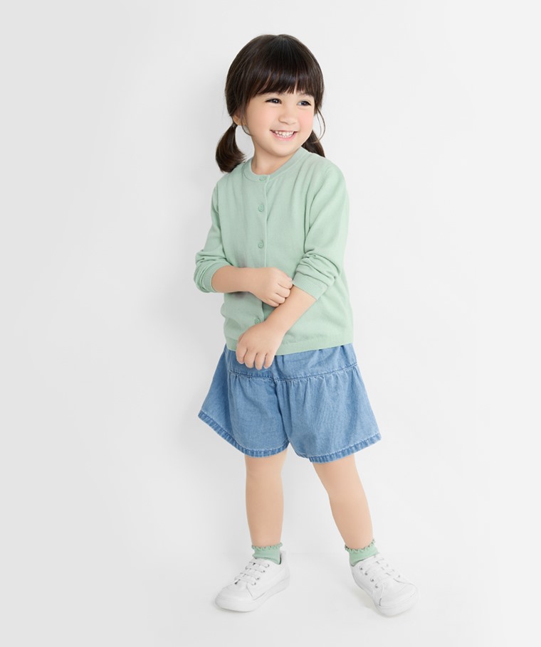 春夏童裝新品：童 · 棉質針織外套,童 · 軟牛仔純棉蛋糕短褲