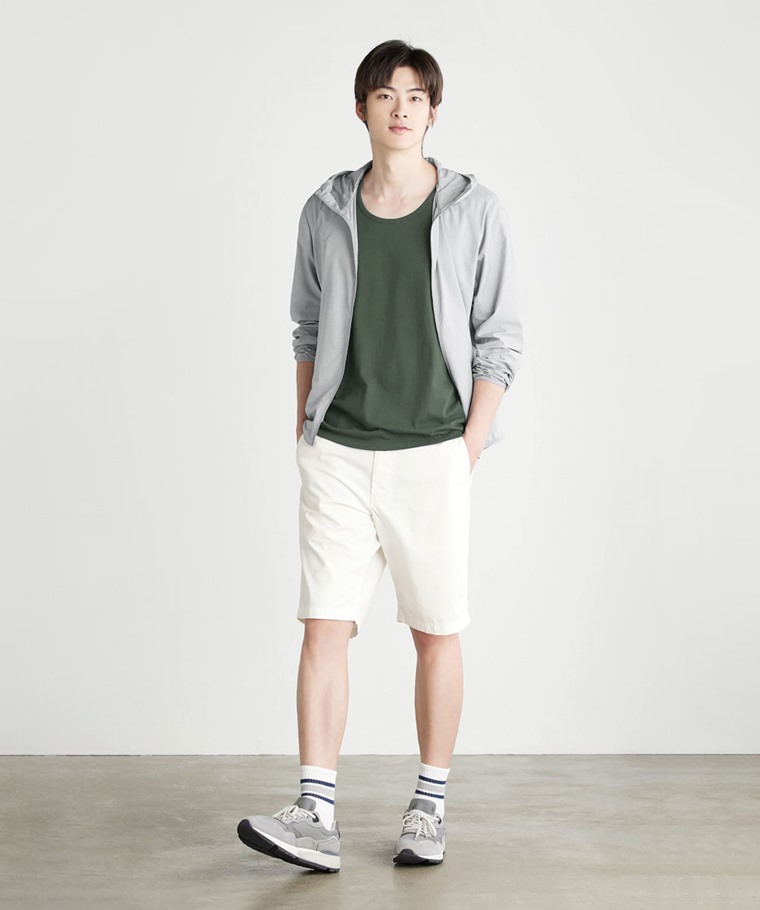 純棉圓領背心-男