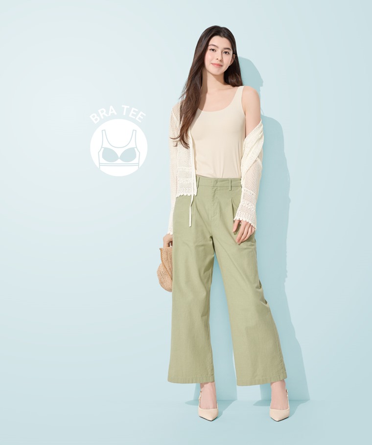 輕涼羅紋Bra背心-女