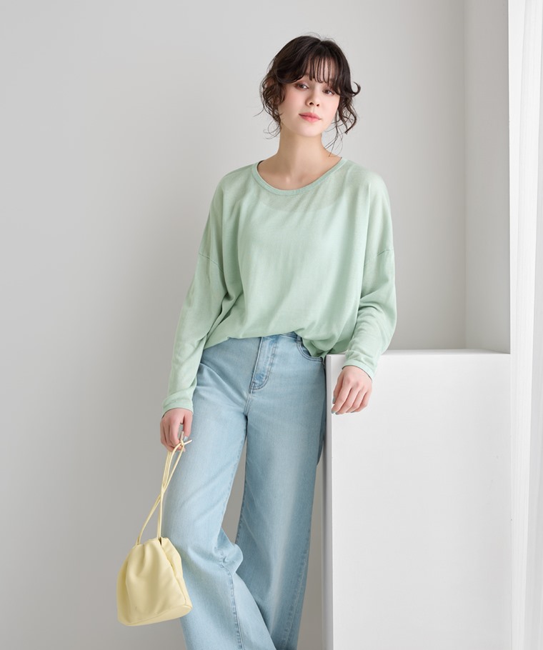 精選特輯：女 · 透膚寬鬆短版針織衫,女 · 彈力細肩帶,女 · 高腰牛仔寬褲