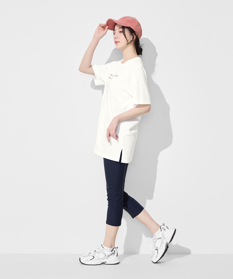 彈力顯瘦七分緊身褲-女