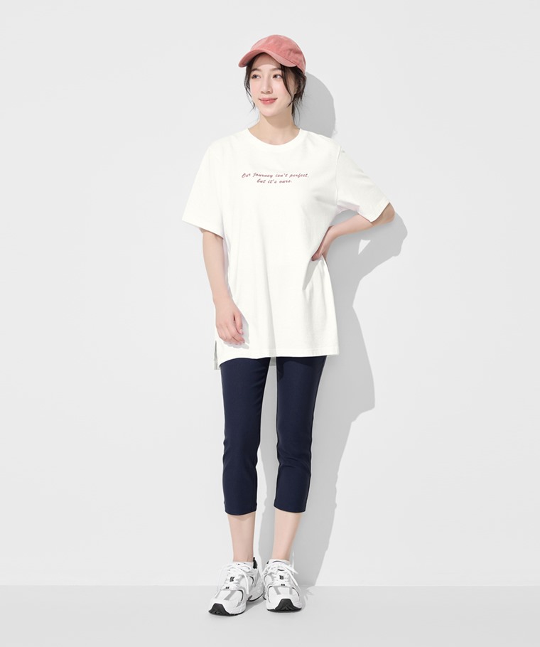 彈力顯瘦七分緊身褲-女