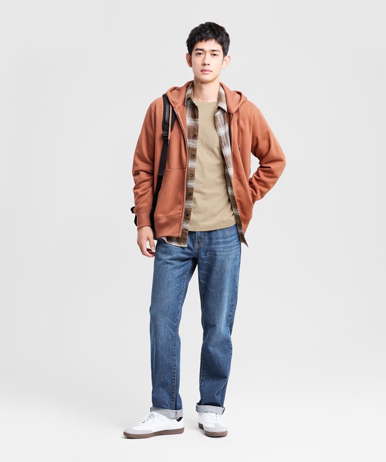 毛圈連帽外套-男