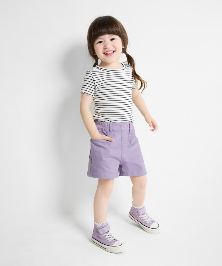 多色牛仔短褲-童