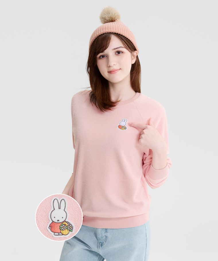 Miffy and Friends Fleece電繡寬版上衣-女