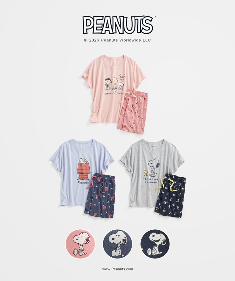 史努比系列莫代爾家居套裝-女