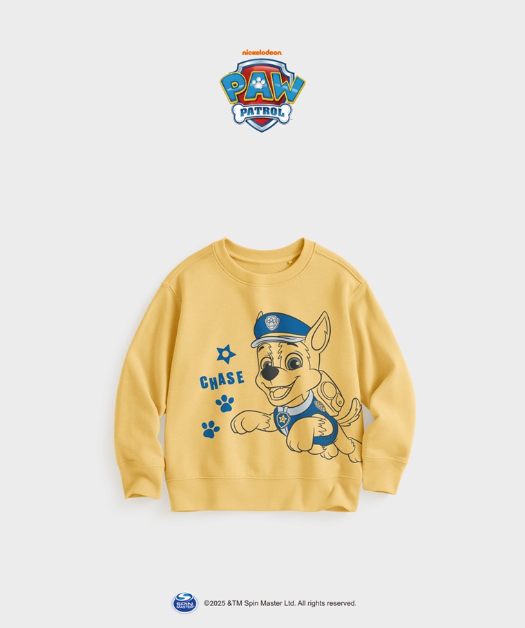 聯名系列T恤-KIDS：童 · 汪汪隊立大功毛圈印花圓領衫-02