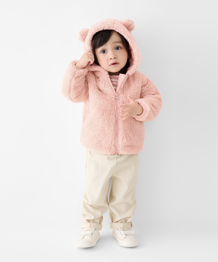 長刷毛造型連帽外套-Baby