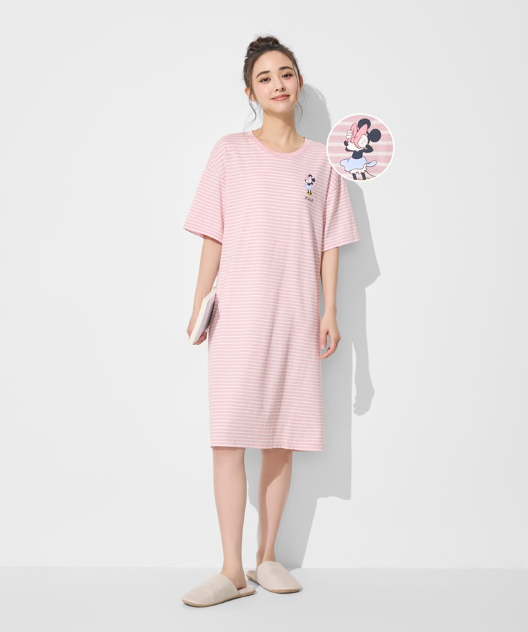 迪士尼系列莫代爾條紋家居洋裝-女