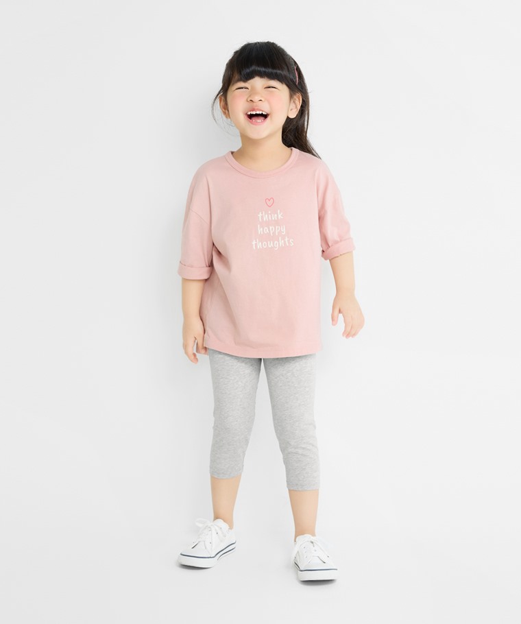 彈力七分內搭褲-童