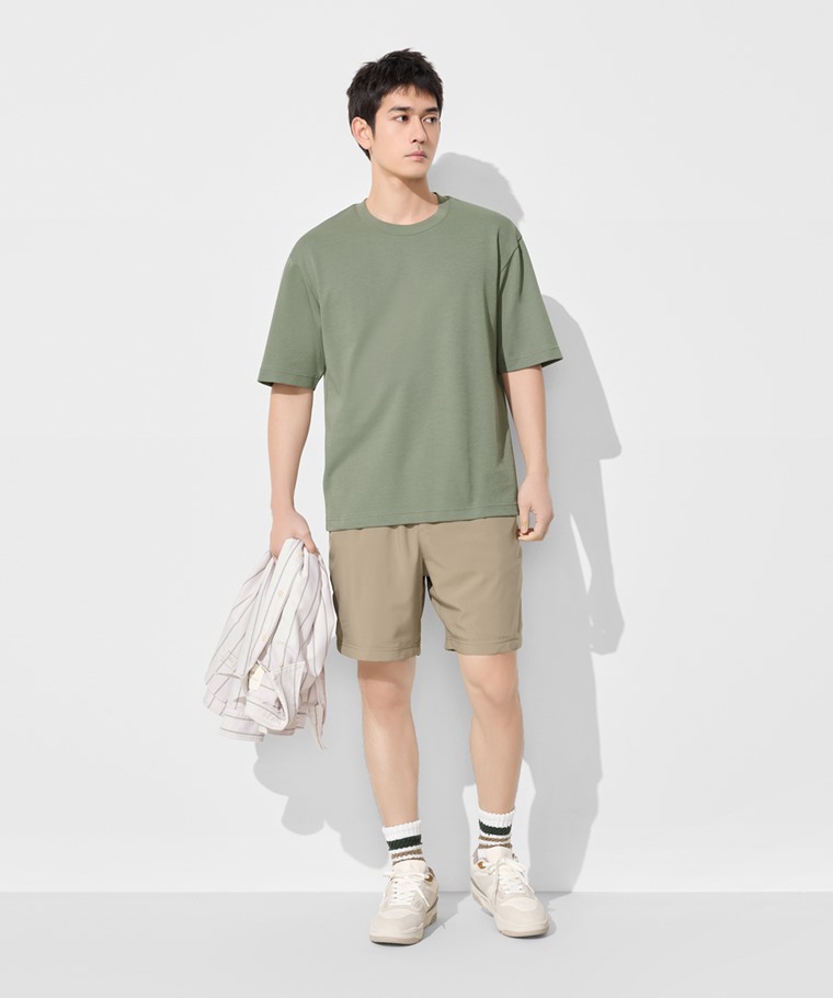 吸排雙層短褲-男